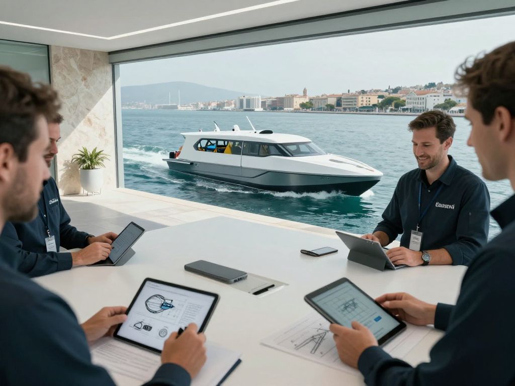 İstanbul hattında elektrikli yolcu teknesi