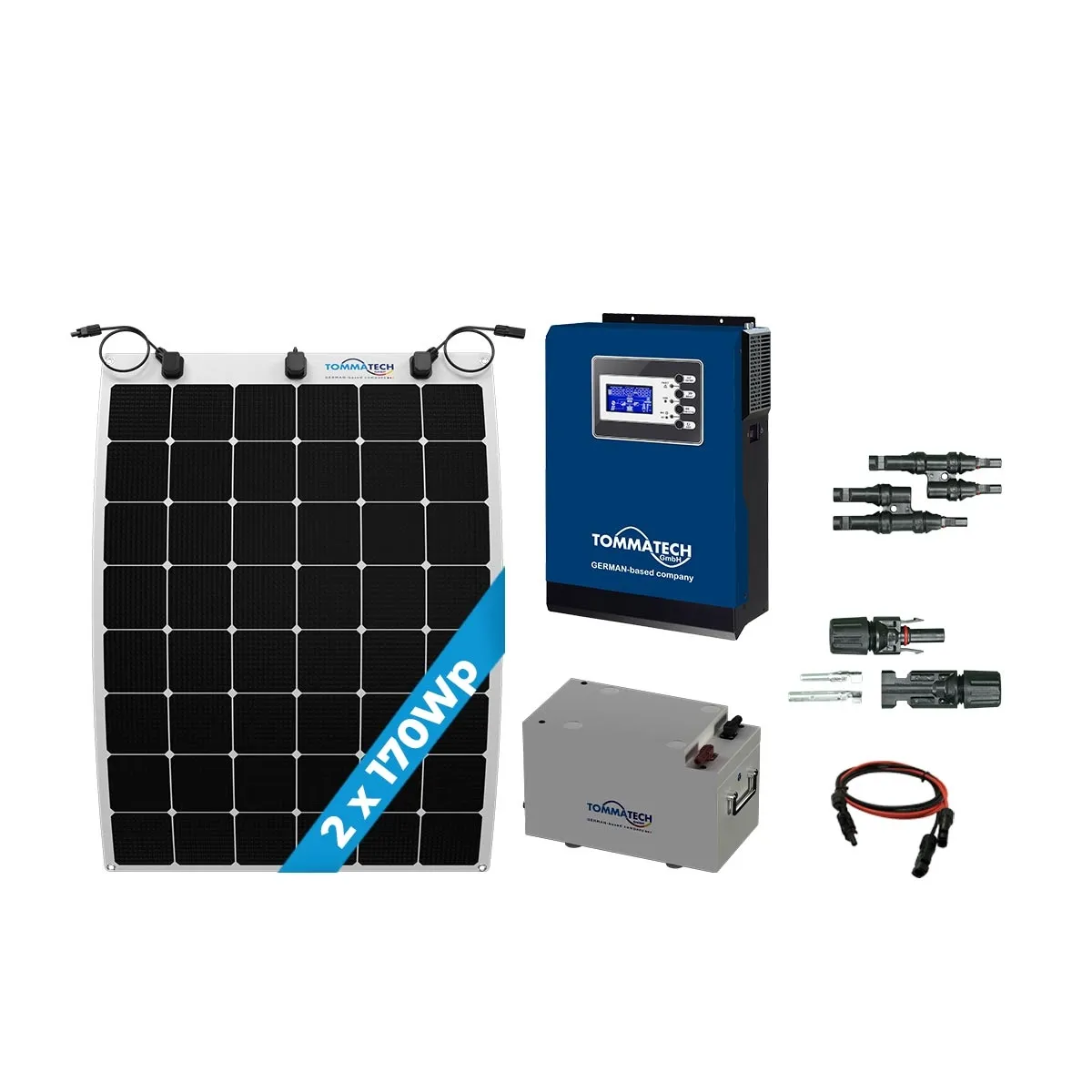 2 Panel 170Wp 3kWe Off-Grid Solar Paket